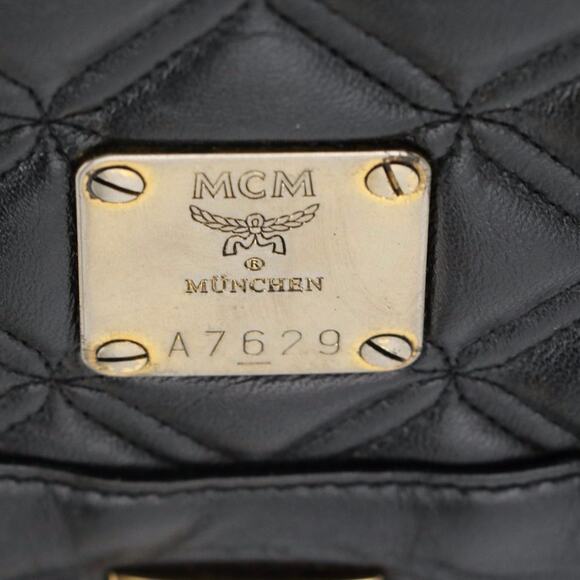 Authentic MCM Black Diamond Quilted Leather Backpack main image 9